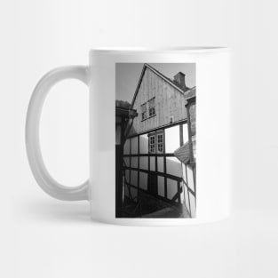 Half-timbered house in Stolberg / Harz in black and white Mug